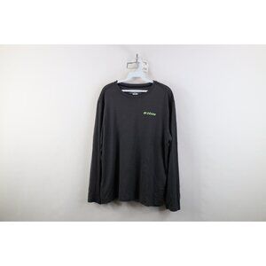 Klim Racing Mens Large Spell Out Teton Merino Wool Knit Long Sleeve T-Shirt Gray